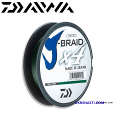 Шнур Daiwa J-Braid X4E Dark-Green размотка 135м тёмно-зелёный